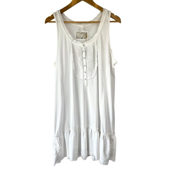 All Saints Kinji Mini Dress 12 White Pintuck Boho Cottagecore Feminine NEW - Picture 1 of 9